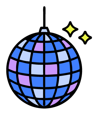 Disco ball illustration