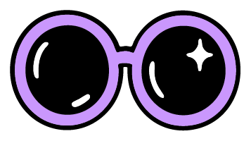 Purple glasses illustration