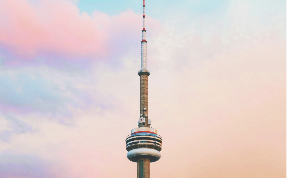 CN Tower pastel sky